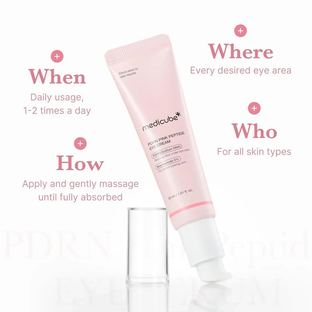 Medicube PDRN Pink Peptide Eye Cream – Revive & Firm Tired Eyes