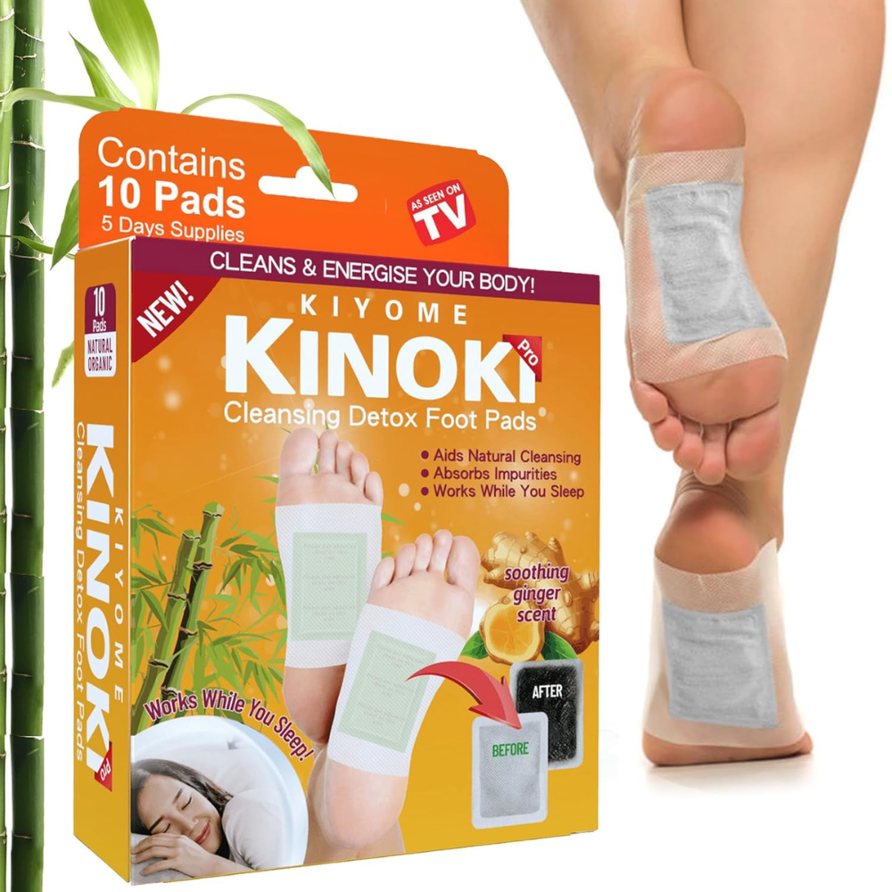KIYOME KINOKI Cleansing Detox Foot Pads - 10 Pads In Each Box