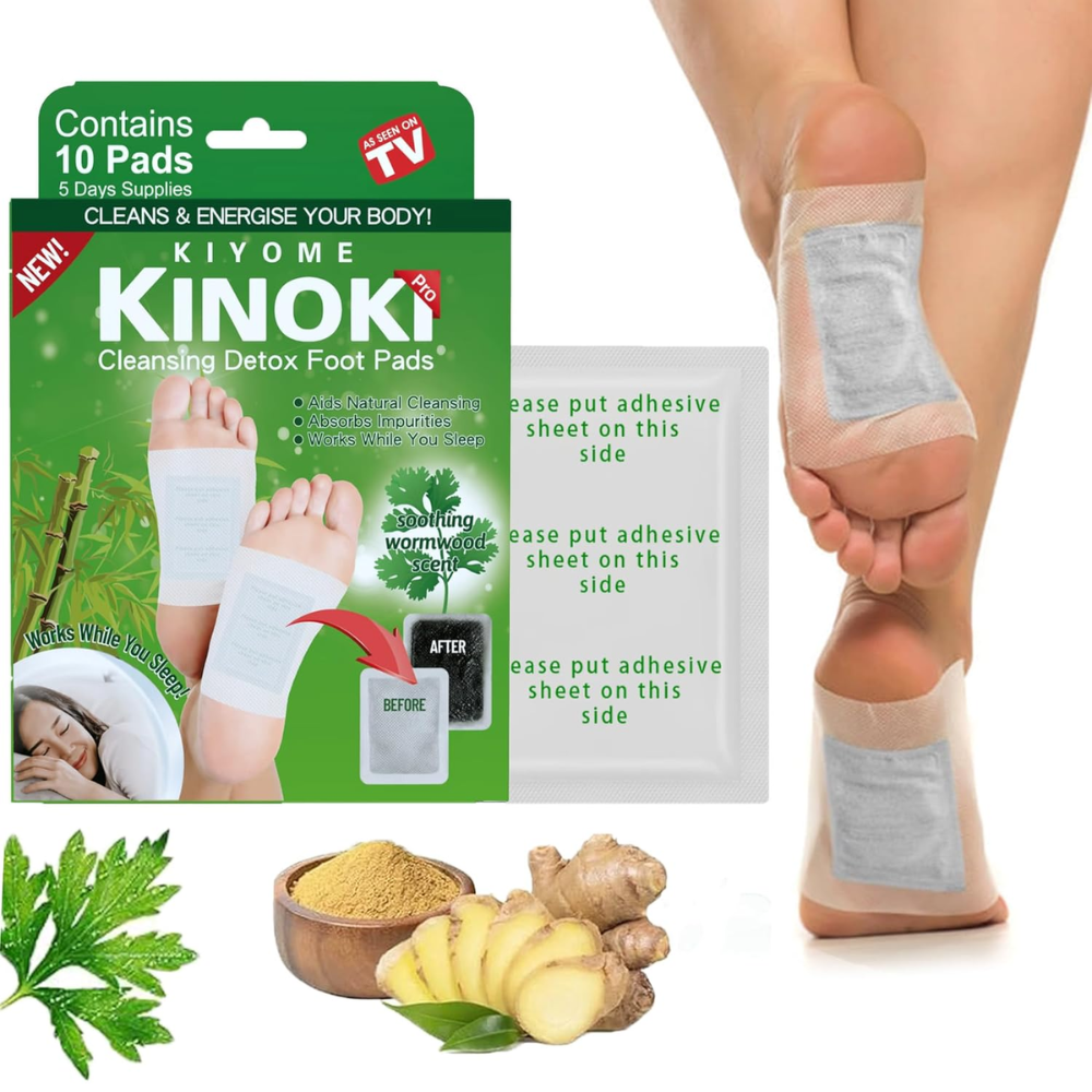 KIYOME KINOKI Cleansing Detox Foot Pads - 10 Pads In Each Box