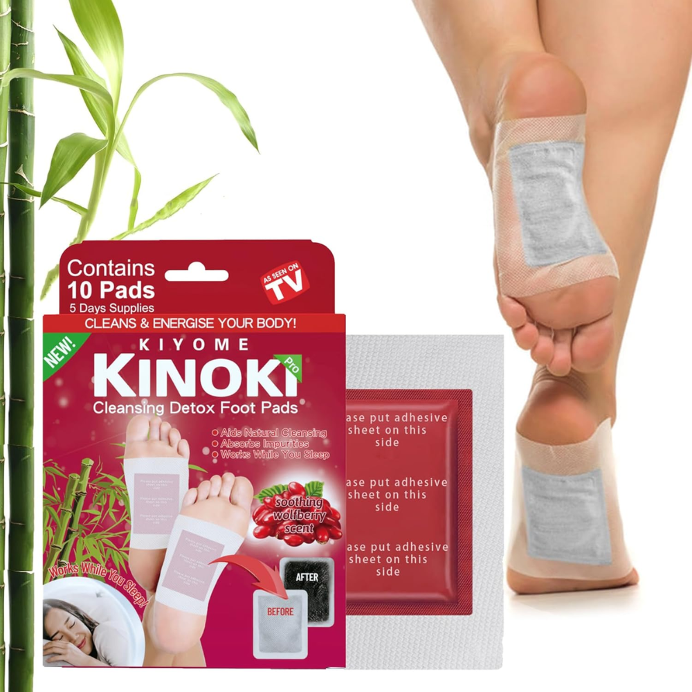 KIYOME KINOKI Cleansing Detox Foot Pads - 10 Pads In Each Box