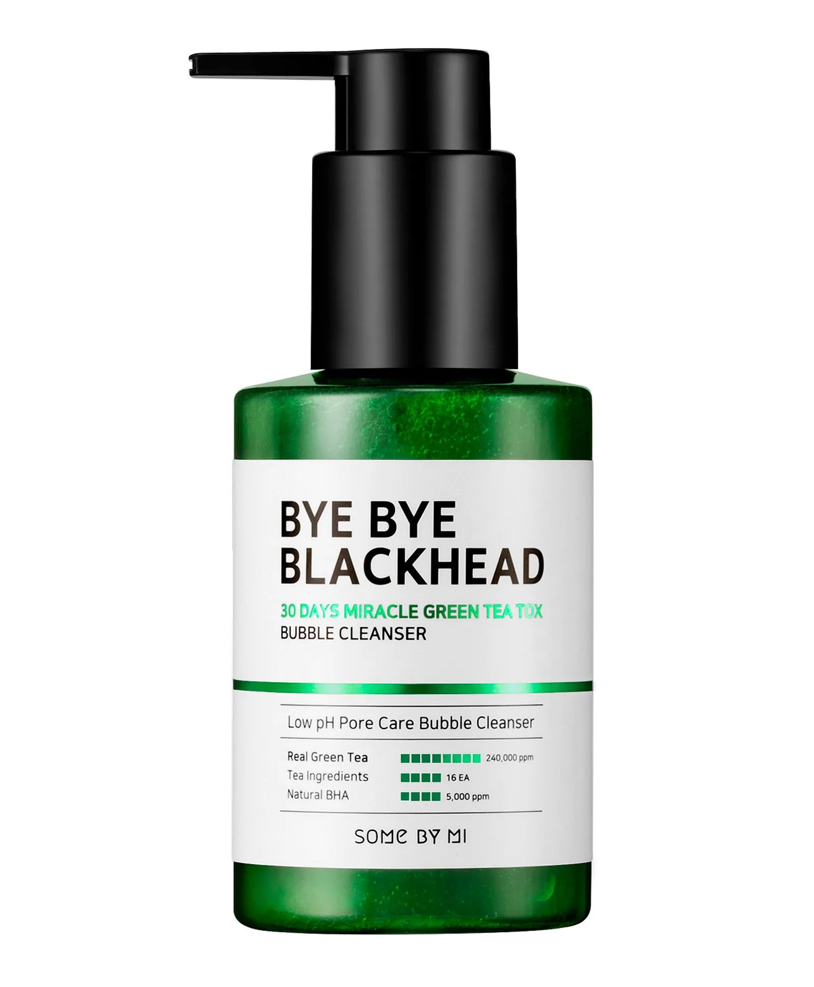 SOME BY MI Bye Bye Blackhead 30 Days Miracle Green Tea Tox Bubble Cleanser – Purify, Detox & Refresh