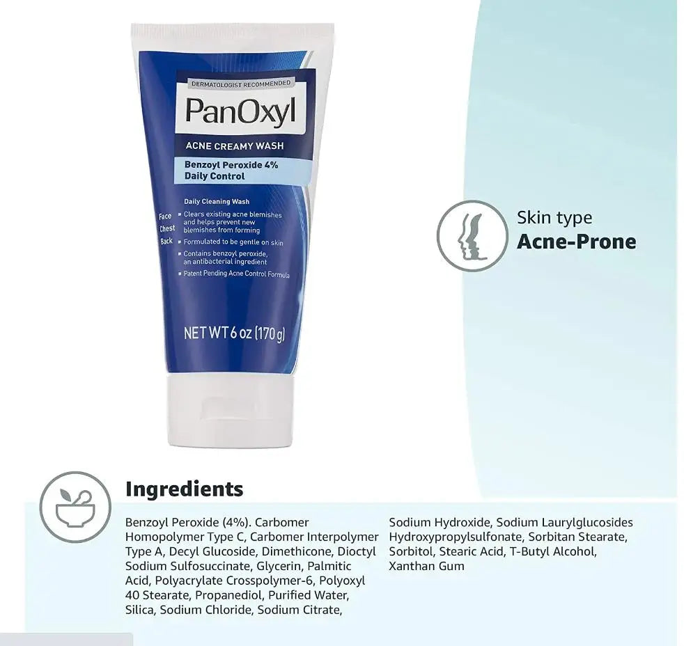 Panoxyl acne foaming wash benzoyl peroxide 4%