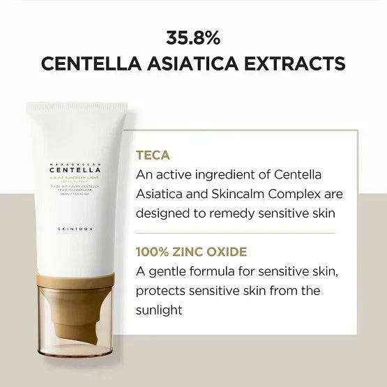 CENTELLA Air-Fit Suncream Light – Calm, Brighten & Protect