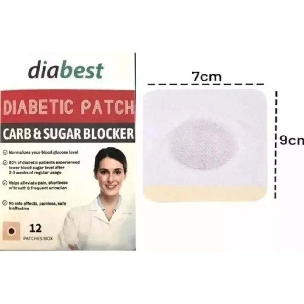 Diabest Diabetic Patch Carb & Sugar Blocker 12 Patches