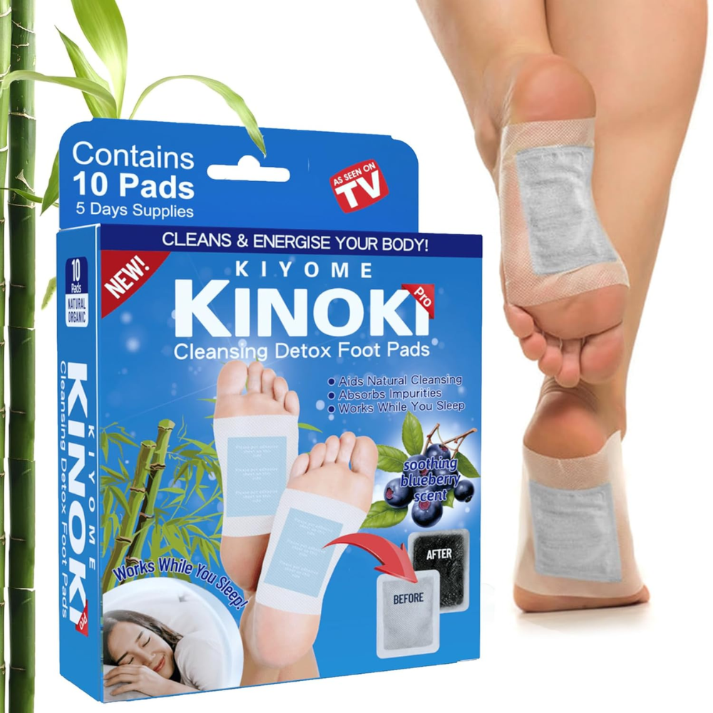KIYOME KINOKI Cleansing Detox Foot Pads - 10 Pads In Each Box