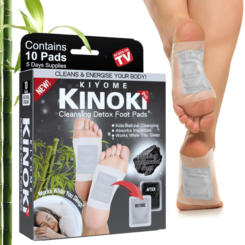 KIYOME KINOKI Cleansing Detox Foot Pads - 10 Pads In Each Box