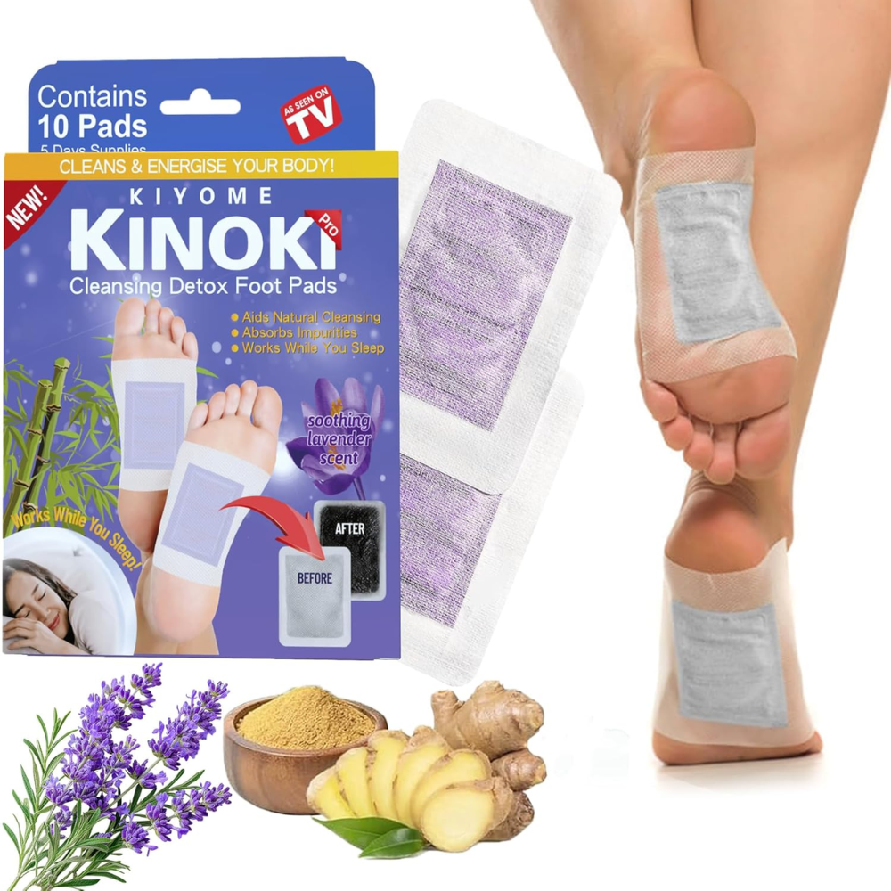 KIYOME KINOKI Cleansing Detox Foot Pads - 10 Pads In Each Box