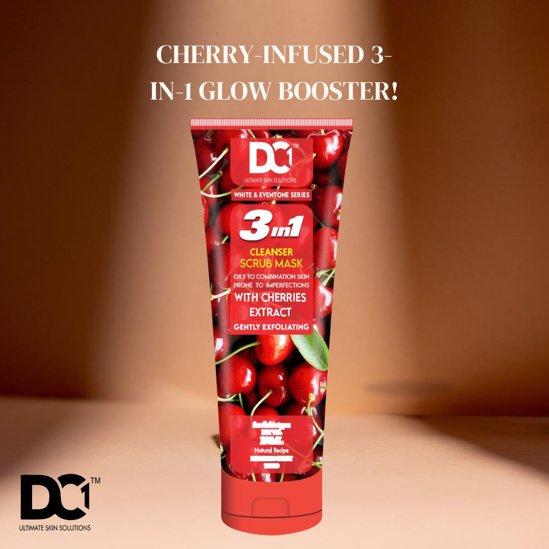 DC Ultimate Skin Solution White & Eventone 3-in-1 Cleanser Scrub Mask – Deep Cleansing, Exfoliating & Brightening Formula
