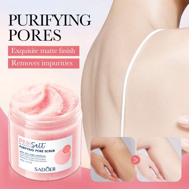 SADOER Pink Salt Purifying Pore Scrub with 18% Pure Centella