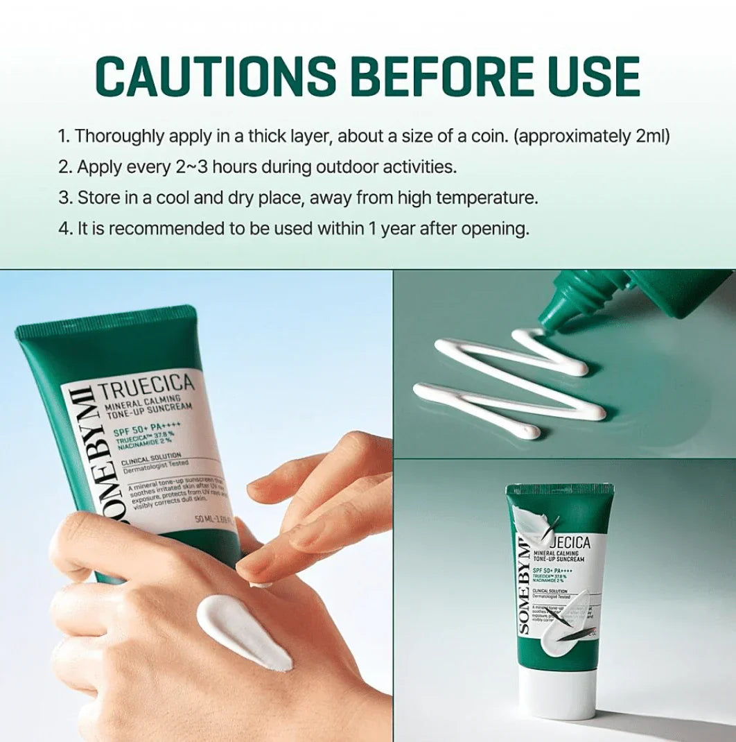 SOME BY MI Truecica Mineral Calming Tone-Up Suncream – Soothe, Protect & Brighten